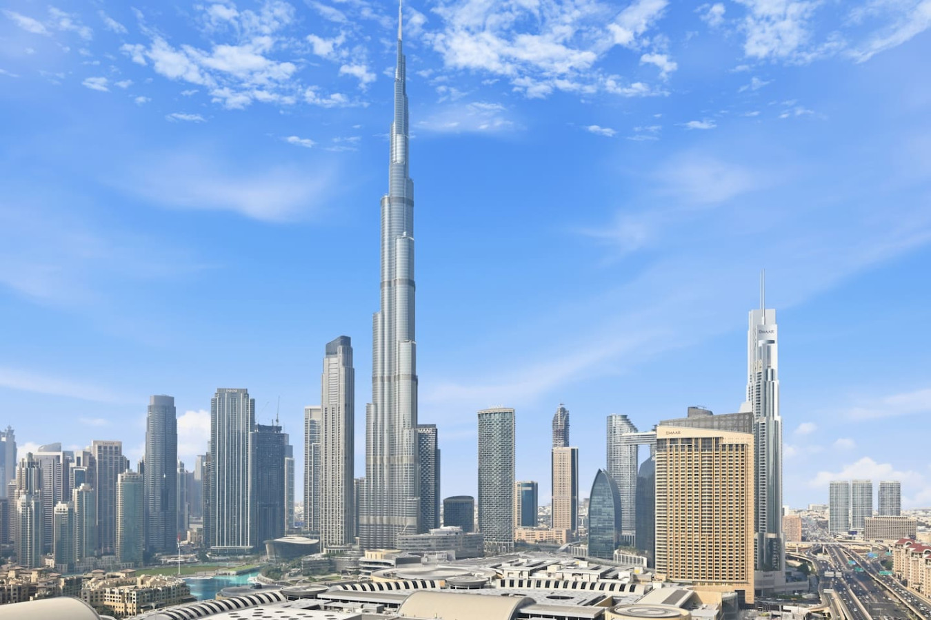 Burj Khalifa and the Downtown Dubai skyline viewed from a WiseStay residence